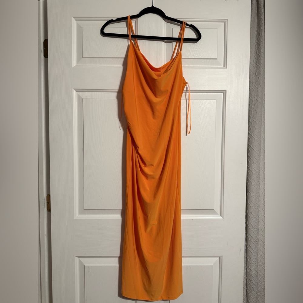 Zara Orange Maxi Bodycon Dress